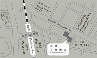 西口からの地図