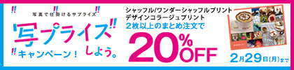 シャッフルプリント、ワンダーシャッフルプリントが2枚以上のご注文で20%OFF