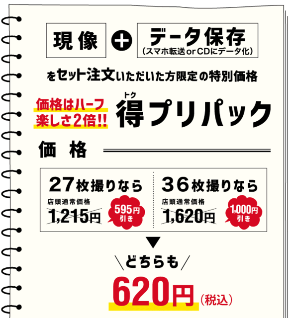 得プリパック価格