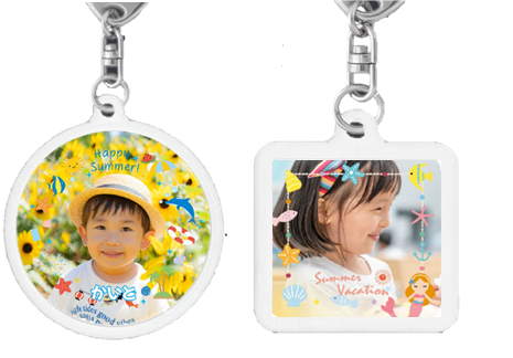 【写真キーホルダー】夏用サンプル