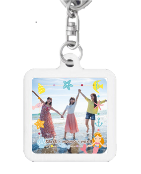 【写真キーホルダー】夏フレームサンプル①