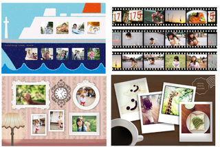 デザインコラージュプリント　家族写真